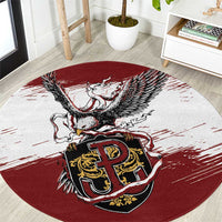 Poland Grunge Eagle Round Carpet Polska Walczaca