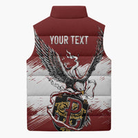 Poland Personalized Grunge Eagle Sleeveless Puffer Jacket Polska Walczaca