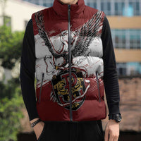 Poland Personalized Grunge Eagle Sleeveless Puffer Jacket Polska Walczaca