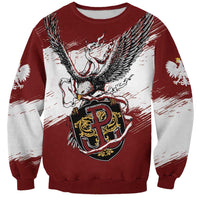 Poland Personalized Grunge Eagle Sweatshirt Polska Walczaca