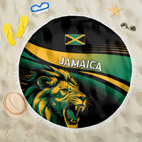 Afro-Jamaica Heritage Beach Blanket Roaring Lion