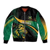 Afro-Jamaica Heritage Custom Bomber Jacket Roaring Lion