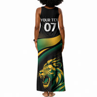 Afro-Jamaica Heritage Custom Tank Maxi Dress Roaring Lion