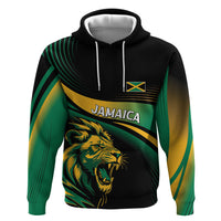 Afro-Jamaica Heritage Custom Zip Hoodie Roaring Lion