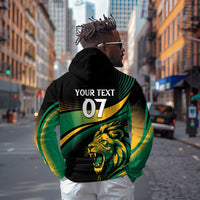 Afro-Jamaica Heritage Custom Zip Hoodie Roaring Lion