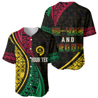 Personalised Vanuatu Baseball Jersey Melanesian Sand Drawing Mixed - Ni Van and Proud LT7 - Wonder Print Shop