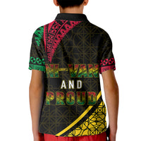 Personalised Vanuatu Kid Polo Shirt Melanesian Sand Drawing Mixed - Ni Van and Proud - Wonder Print Shop