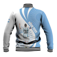 Argentina La Albiceleste Custom Baseball Jacket Vamos Argentina LT7 - Wonder Print Shop