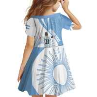 Argentina La Albiceleste Custom Family Matching Long Sleeve Bodycon Dress and Hawaiian Shirt Vamos Argentina LT7 - Wonder Print Shop