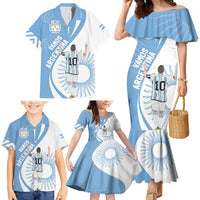 Argentina La Albiceleste Custom Family Matching Mermaid Dress and Hawaiian Shirt Vamos Argentina LT7 - Wonder Print Shop