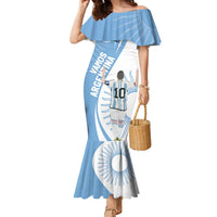 Argentina La Albiceleste Custom Family Matching Mermaid Dress and Hawaiian Shirt Vamos Argentina LT7 - Wonder Print Shop
