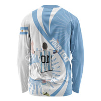 Argentina La Albiceleste Custom Long Sleeve Shirt Vamos Argentina - Wonder Print Shop