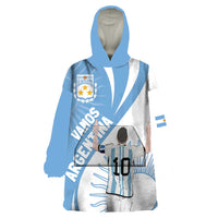 Argentina La Albiceleste Custom Wearable Blanket Hoodie Vamos Argentina - Wonder Print Shop