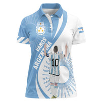 Argentina La Albiceleste Custom Women Polo Shirt Vamos Argentina - Wonder Print Shop