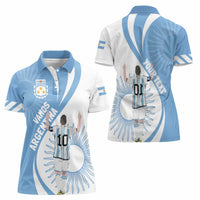 Argentina La Albiceleste Custom Women Polo Shirt Vamos Argentina - Wonder Print Shop