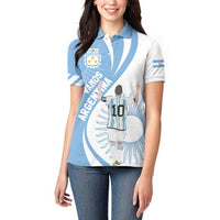 Argentina La Albiceleste Custom Women Polo Shirt Vamos Argentina - Wonder Print Shop