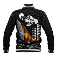 Hawaii Humpback Whale Baseball Jacket Be Strong - Pray For Maui LT7 - Wonder Print Shop