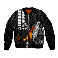Hawaii Humpback Whale Bomber Jacket Be Strong - Pray For Maui LT7 - Wonder Print Shop