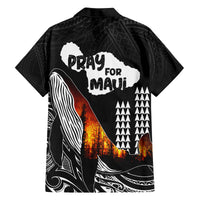 Hawaii Humpback Whale Family Matching Off Shoulder Maxi Dress and Hawaiian Shirt Be Strong - Pray For Maui LT7 - Wonder Print Shop