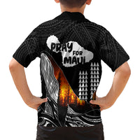 Hawaii Humpback Whale Family Matching Puletasi Dress and Hawaiian Shirt Be Strong - Pray For Maui - Wonder Print Shop