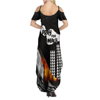 Hawaii Humpback Whale Family Matching Summer Maxi Dress and Hawaiian Shirt Be Strong - Pray For Maui - Wonder Print Shop