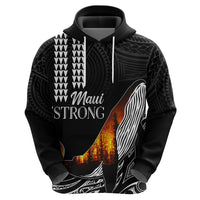 Hawaii Humpback Whale Hoodie Be Strong - Pray For Maui - Wonder Print Shop