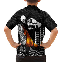 Hawaii Humpback Whale Kid Hawaiian Shirt Be Strong - Pray For Maui - Wonder Print Shop