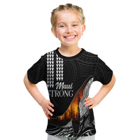 Hawaii Humpback Whale Kid T Shirt Be Strong - Pray For Maui - Wonder Print Shop