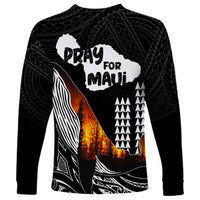 Hawaii Humpback Whale Long Sleeve Shirt Be Strong - Pray For Maui - Wonder Print Shop