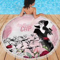 Melbourne Horse Racing Cup Pink Out Derby Beach Blanket - Wonder Print Shop