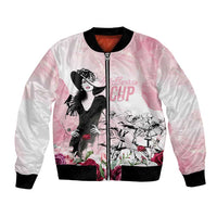 Melbourne Horse Racing Cup Pink Out Derby Bomber Jacket - Wonder Print Shop