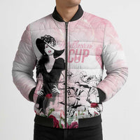 Melbourne Horse Racing Cup Pink Out Derby Bomber Puffer Jacket - Wonder Print Shop