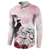 Melbourne Horse Racing Cup Pink Out Derby Button Sweatshirt - Wonder Print Shop