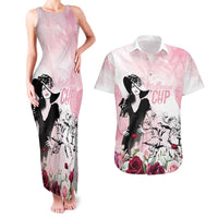 Melbourne Horse Racing Cup Pink Out Derby Couples Matching Tank Maxi Dress and Hawaiian Shirt - Wonder Print Shop