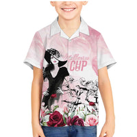 Melbourne Horse Racing Cup Pink Out Derby Family Matching Mermaid Dress and Hawaiian Shirt - Wonder Print Shop