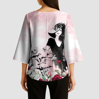 Melbourne Horse Racing Cup Pink Out Derby Kimono Sleeve Blouse - Wonder Print Shop