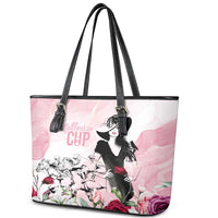 Melbourne Horse Racing Cup Pink Out Derby Leather Tote Bag - Wonder Print Shop