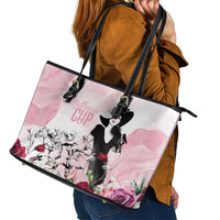 Melbourne Horse Racing Cup Pink Out Derby Leather Tote Bag - Wonder Print Shop