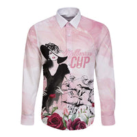 Melbourne Horse Racing Cup Pink Out Derby Long Sleeve Button Shirt - Wonder Print Shop