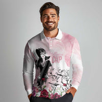 Melbourne Horse Racing Cup Pink Out Derby Long Sleeve Polo Shirt - Wonder Print Shop