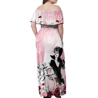 Melbourne Horse Racing Cup Pink Out Derby Off Shoulder Maxi Dress - Wonder Print Shop