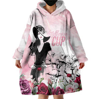 Melbourne Horse Racing Cup Pink Out Derby Wearable Blanket Hoodie - Wonder Print Shop