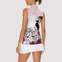 Melbourne Horse Racing Cup Pink Out Derby Women Sleeveless Polo Shirt - Wonder Print Shop