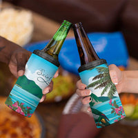 Saint Lucia Island 4 in 1 Can Cooler Tumbler Pitons Landscape