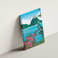 Saint Lucia Island Canvas Wall Art Pitons Landscape