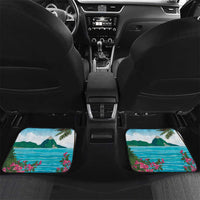 Saint Lucia Island Car Mats Pitons Landscape