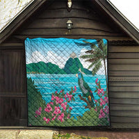 Saint Lucia Island Quilt Pitons Landscape