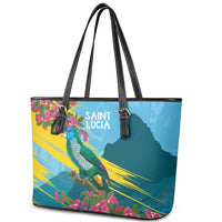 Saint Lucia Leather Tote Bag Tropical Vibes