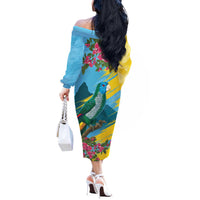 Saint Lucia Off The Shoulder Long Sleeve Dress Tropical Vibes