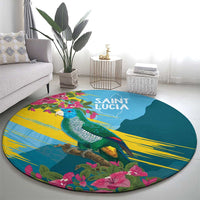 Saint Lucia Round Carpet Tropical Vibes